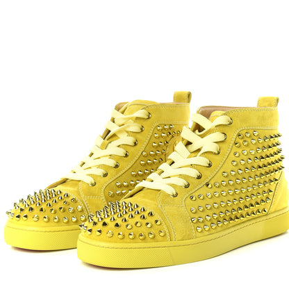 Christian Louboutin CHRISTIAN LOUBOUTIN Veau Velours Mens Louis Orlato Flat Spikes Sneakers 41.5 Cubiste 2 of 15
