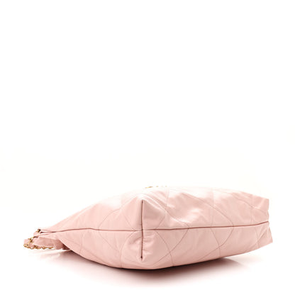 Chanel Shiny Calfskin Quilted Small Chanel 22 Rose 5 of 11