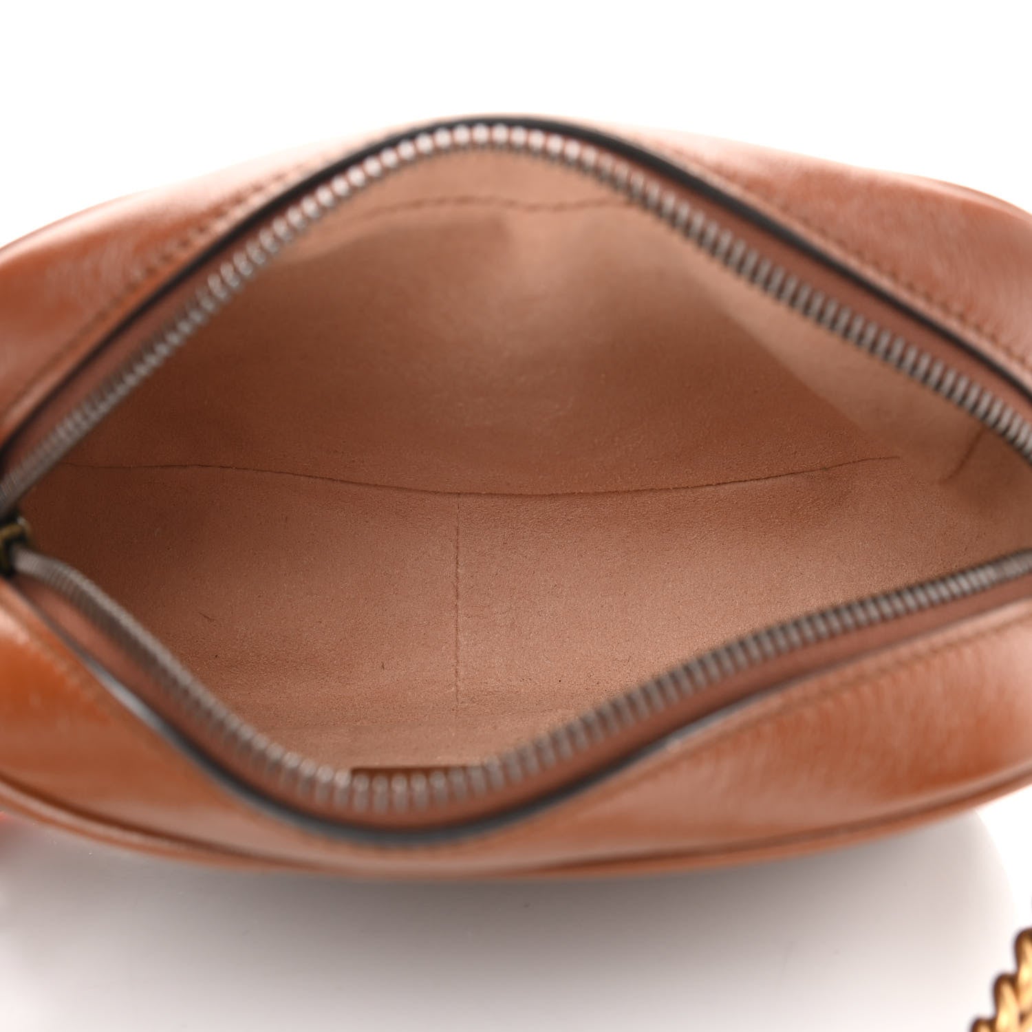 Gucci Glazed Calfskin Matelasse Diagonal Mini GG Marmont Chain Shoulder Bag Cuir 4 of 9