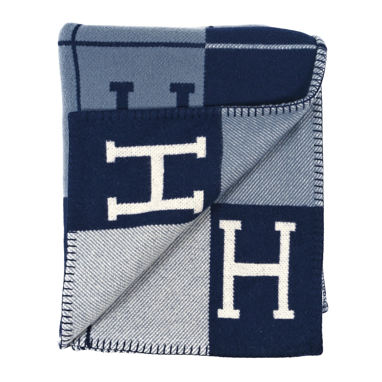 Hermes Wool Cashmere Avalon III Blanket Caban Ecru 2 of 3