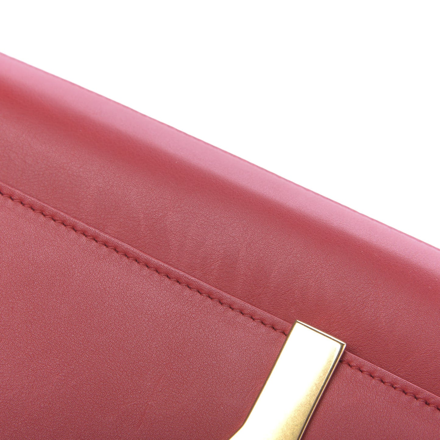 Calfskin Classic Y Ligne Clutch Red