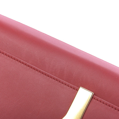 Saint Laurent Calfskin Classic Y Ligne Clutch Red 10 of 11