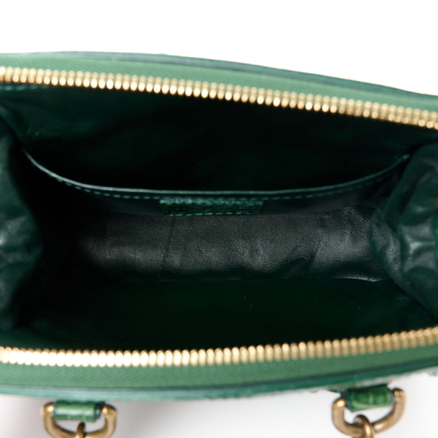 Monogram Velours Alligator Gracie MM Green