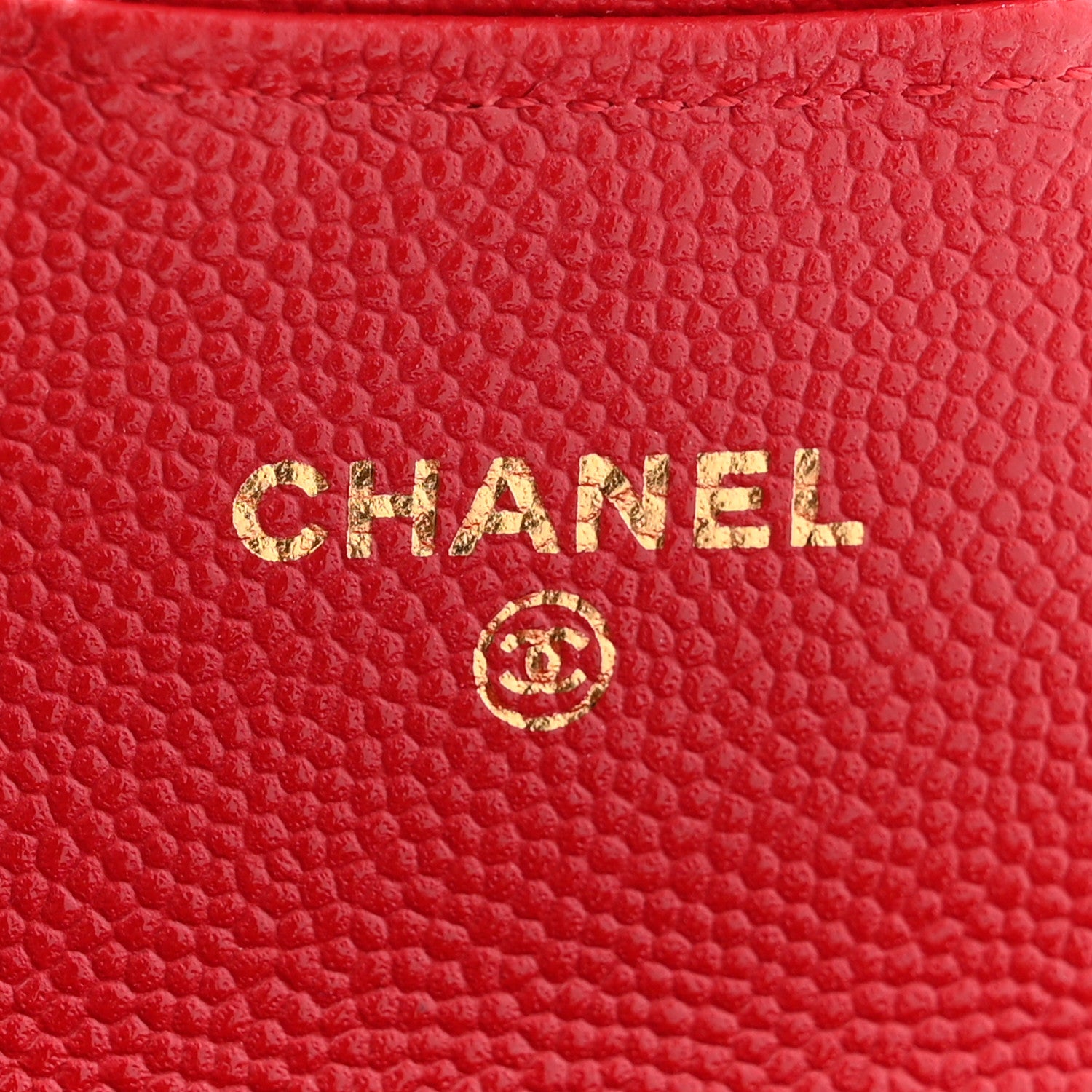 Chanel Caviar Quilted Flap Card Holder Wallet Red 6 of 8