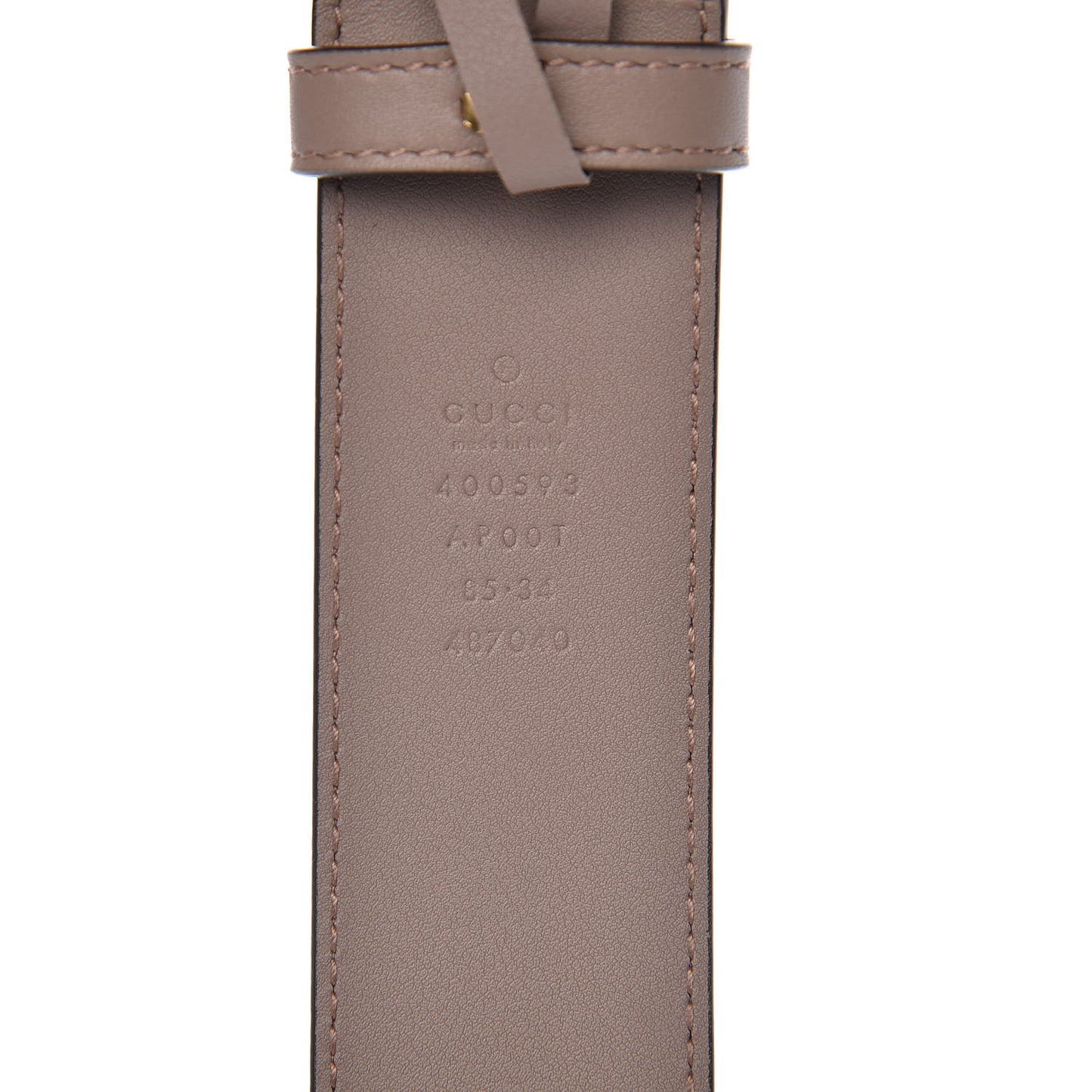 Calfskin Double G 40mm Belt 85 34 Porcelain Rose