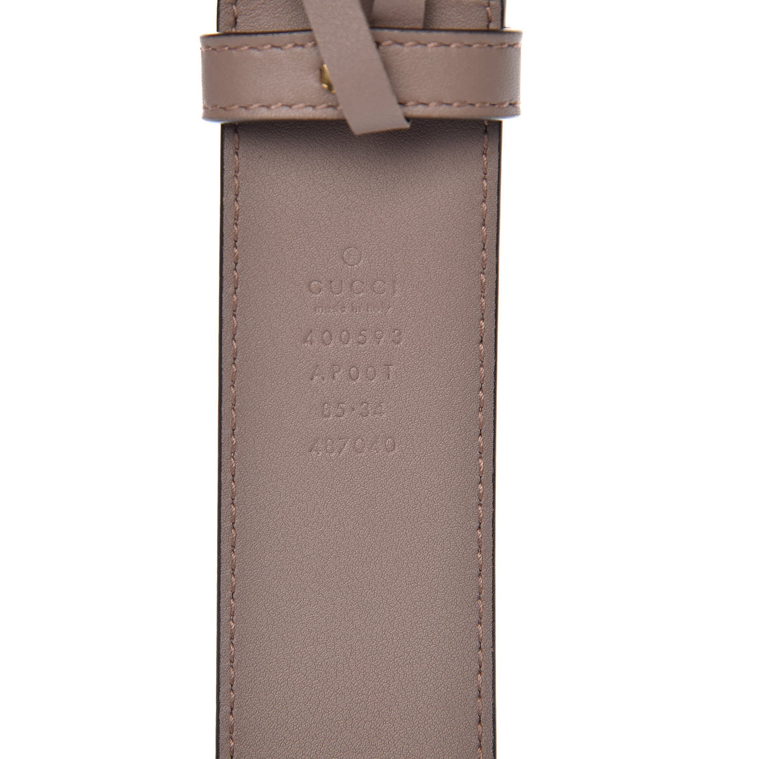 Gucci Calfskin Double G 40mm Belt 85 34 Porcelain Rose 4 of 7