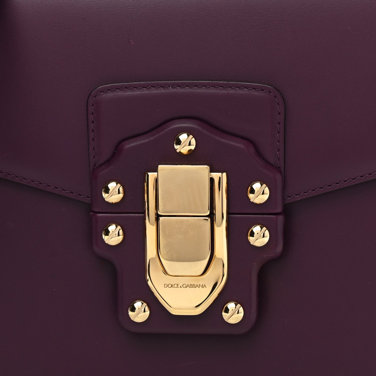 Dolce & Gabbana Calfskin Lucia Satchel Purple 7 of 12