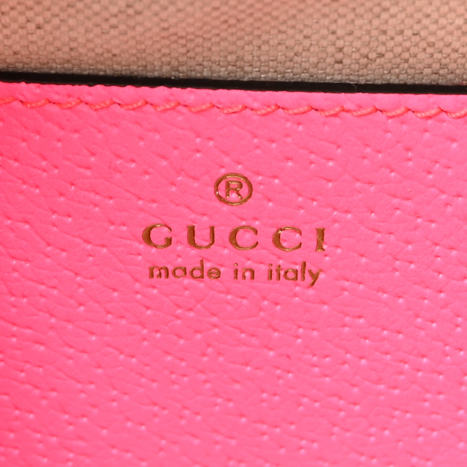 Gucci GG Supreme Monogram Textured Dollar Calfskin Web Ophidia Small Crossbody Bag Beige Ebony Fuchsia 6 of 10