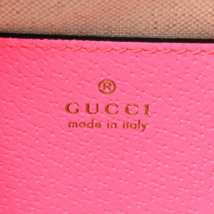 Gucci GG Supreme Monogram Textured Dollar Calfskin Web Ophidia Small Crossbody Bag Beige Ebony Fuchsia 6 of 10