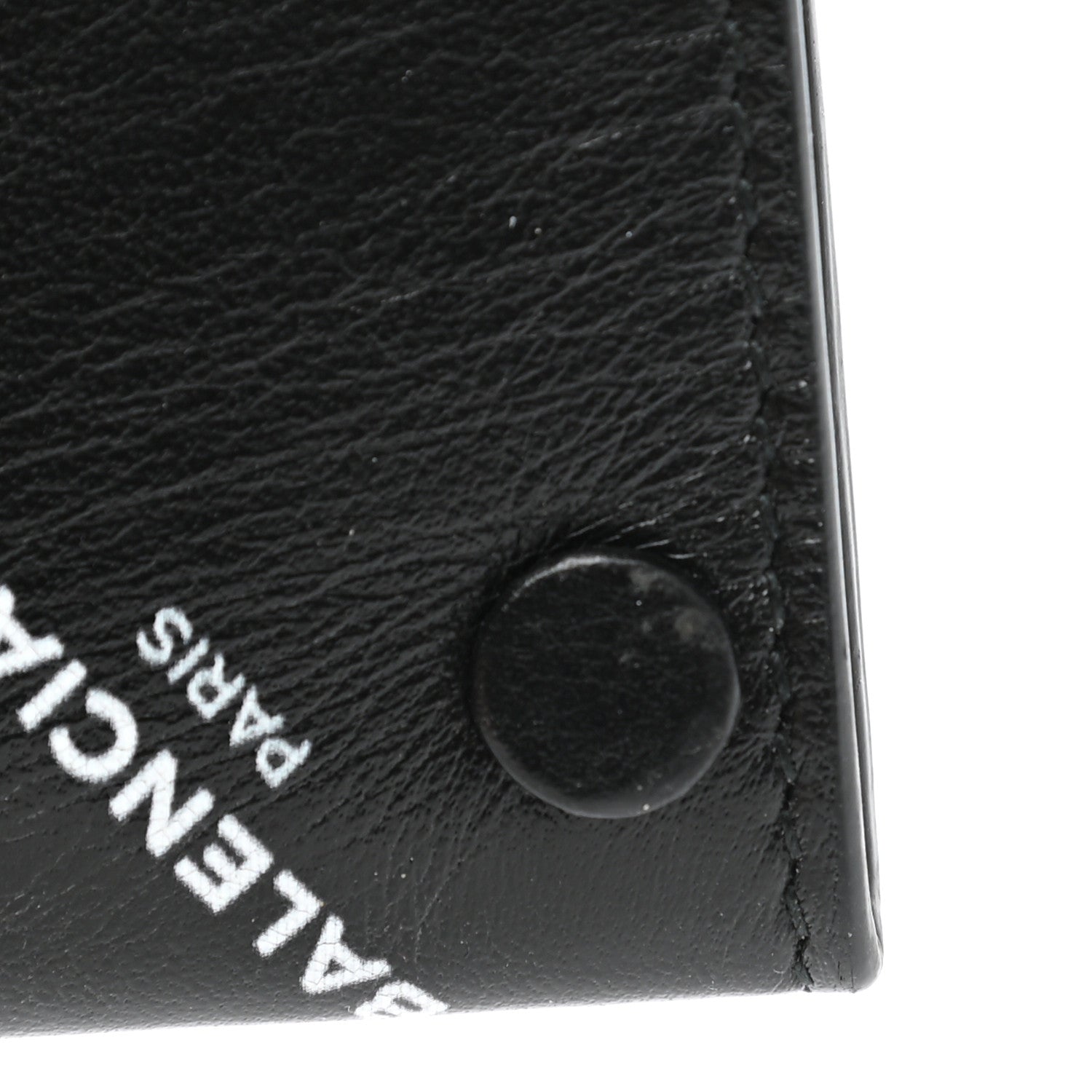Balenciaga Lambskin Allover Logo Vertical Card Case Black 7 of 10
