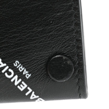 Balenciaga Lambskin Allover Logo Vertical Card Case Black 7 of 10