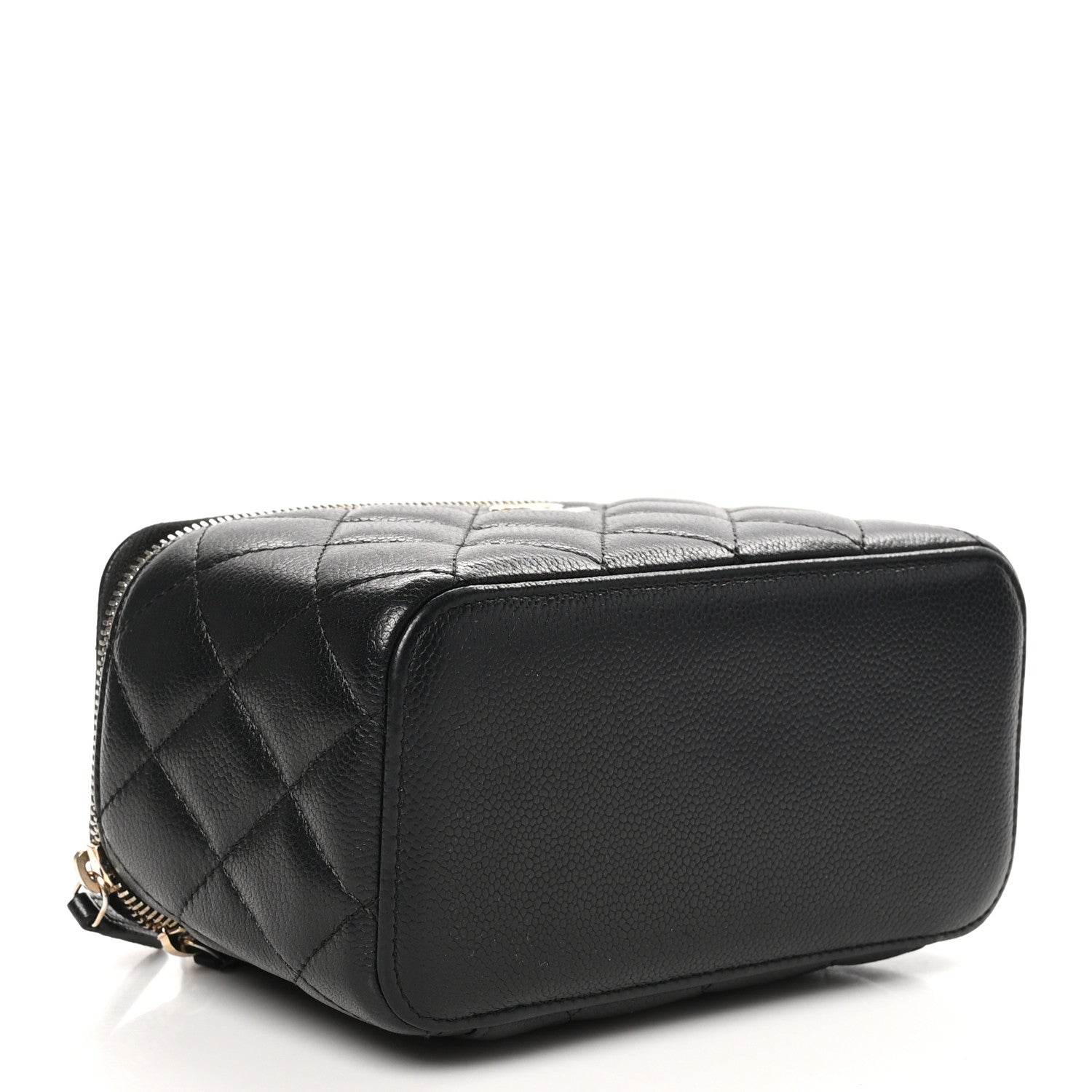Chanel Caviar Quilted Small Tiny CC Vanity Case With Chain Black 4 of 12