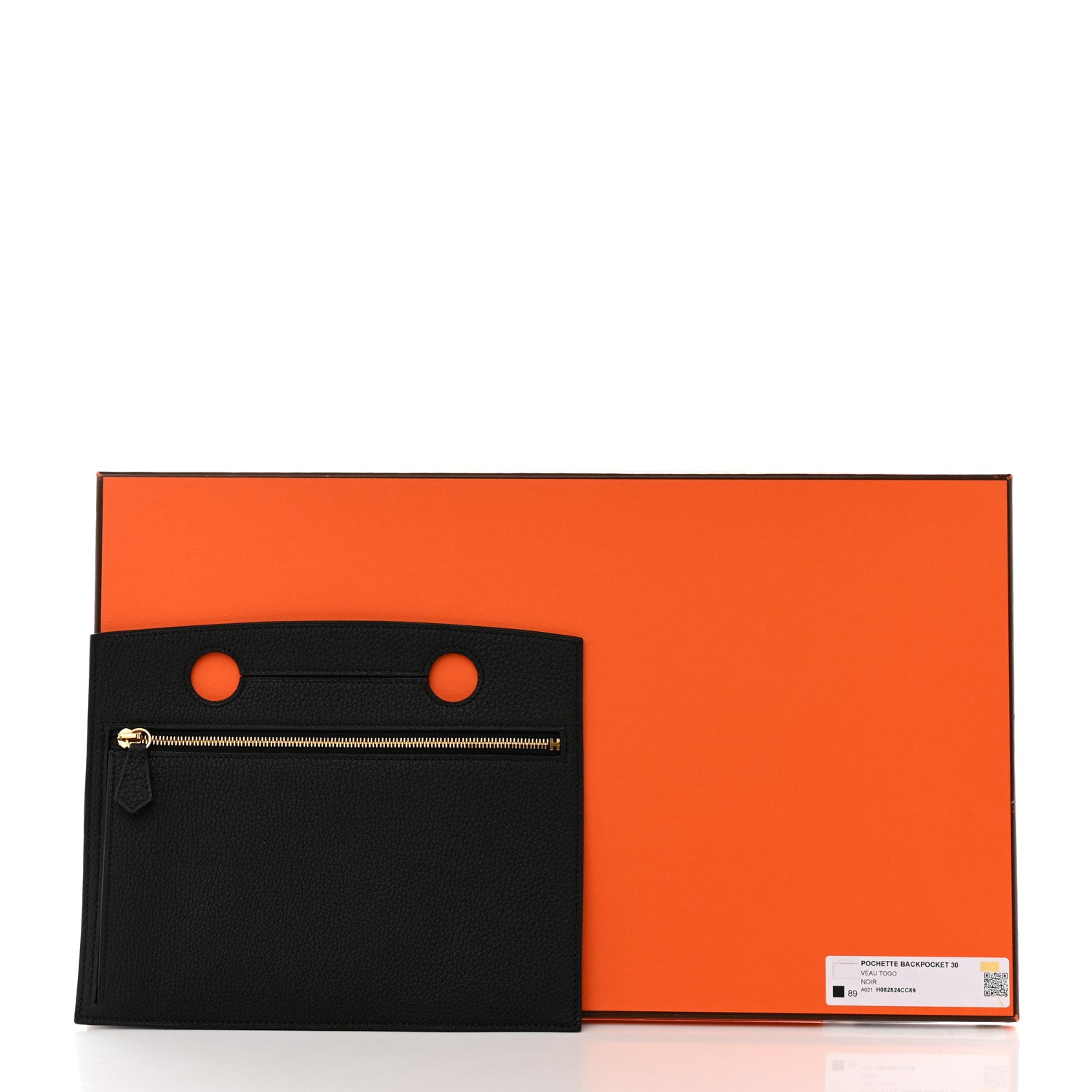 Hermes Togo Backpocket Pouch 30 Black 8 of 8