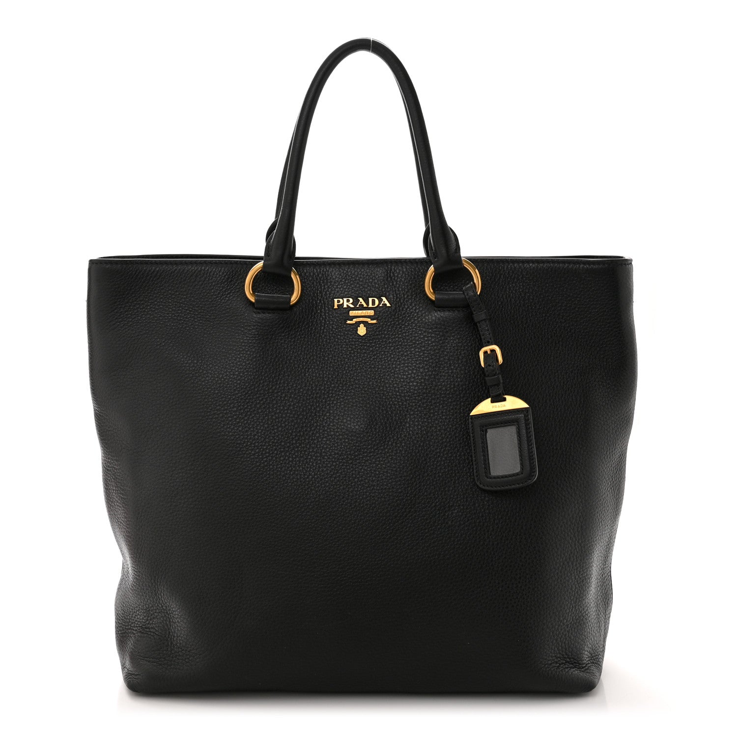 Prada Vitello Daino Tote Black 1 of 10