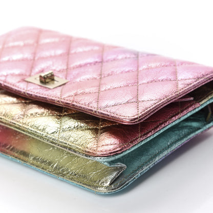 Chanel Metallic Goatskin Quilted 2.55 Reissue Wallet on Chain WOC Multicolor 7 of 12