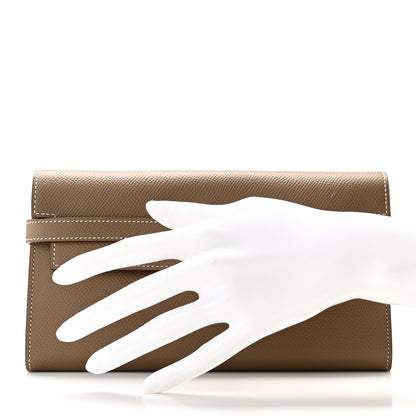 Hermes Epsom Kelly Longue Wallet Etoupe 2 of 8