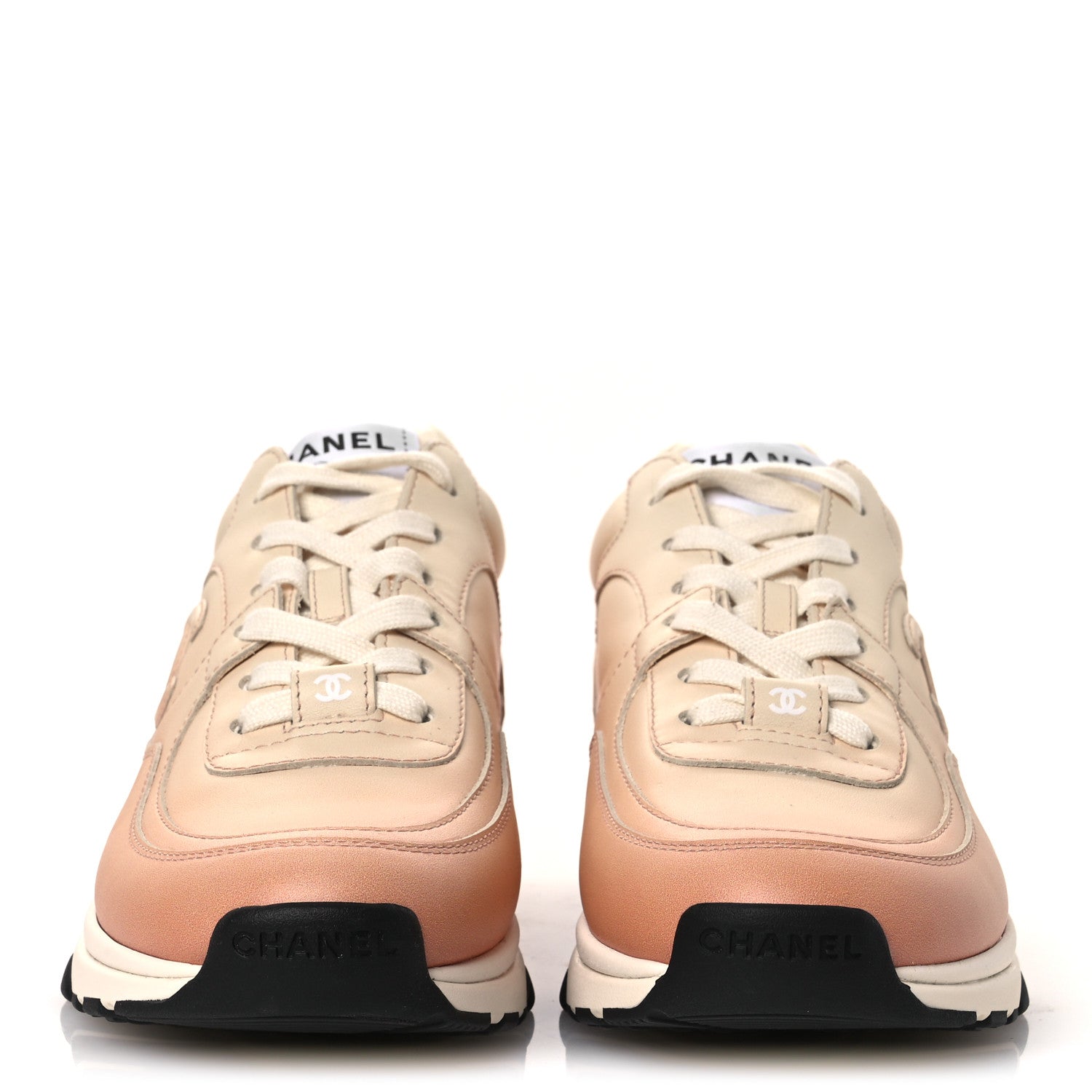 Chanel Gradiant Calfskin CC Womens Sneakers 37 Light Orange 3 of 11