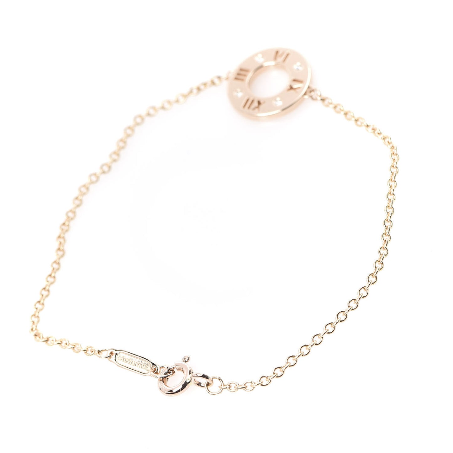 18K Rose Gold Diamond Atlas Pierced Bracelet