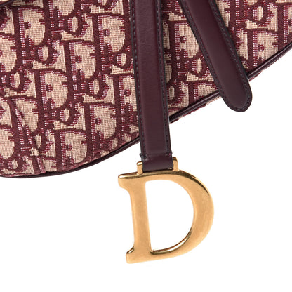 Christian Dior Oblique Saddle Bag Burgundy 10 of 11