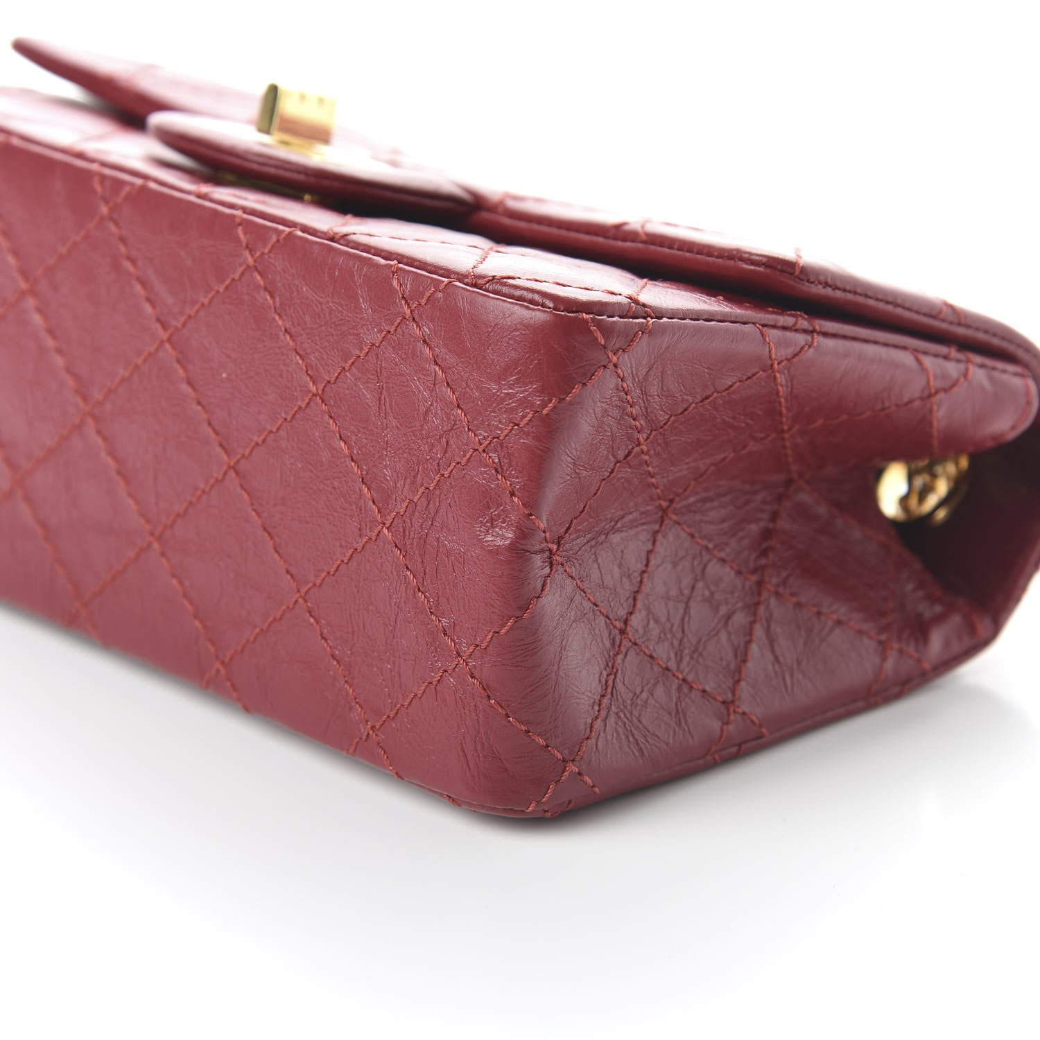 Chanel Aged Calfskin Quilted 2.55 Reissue Mini Flap Red 7 of 11