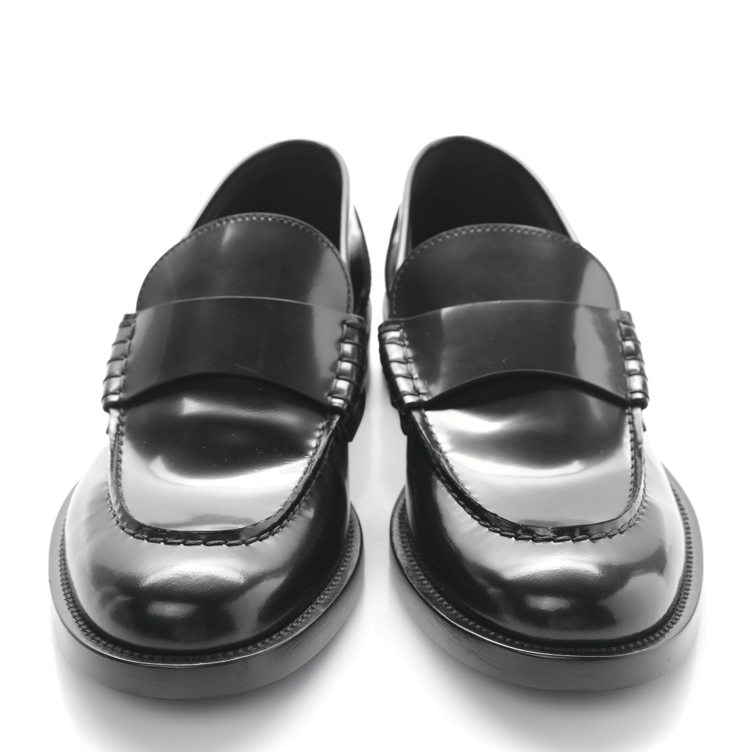 Chanel Shiny Calfskin Logo Loafers 39 Black 2 of 9