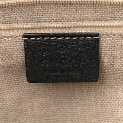 Gucci Dollar Calfskin GG Charm Satchel Black 6 of 10