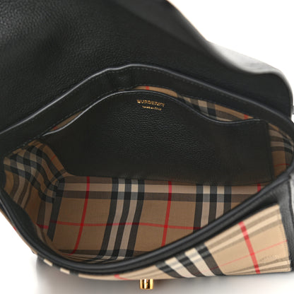 Burberry Grainy Calfskin Vintage Check Note Crossbody Bag Black 7 of 8