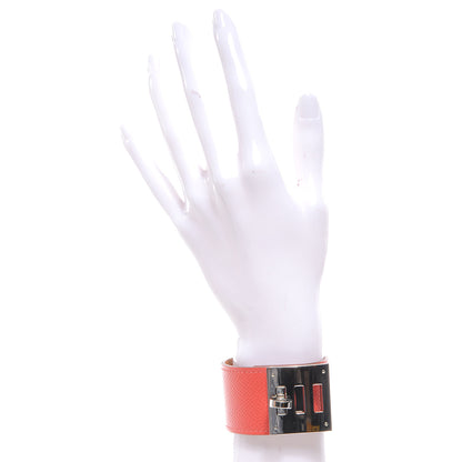 Hermes Epsom Kelly Dog Bracelet Rose Jaipur 2 of 6