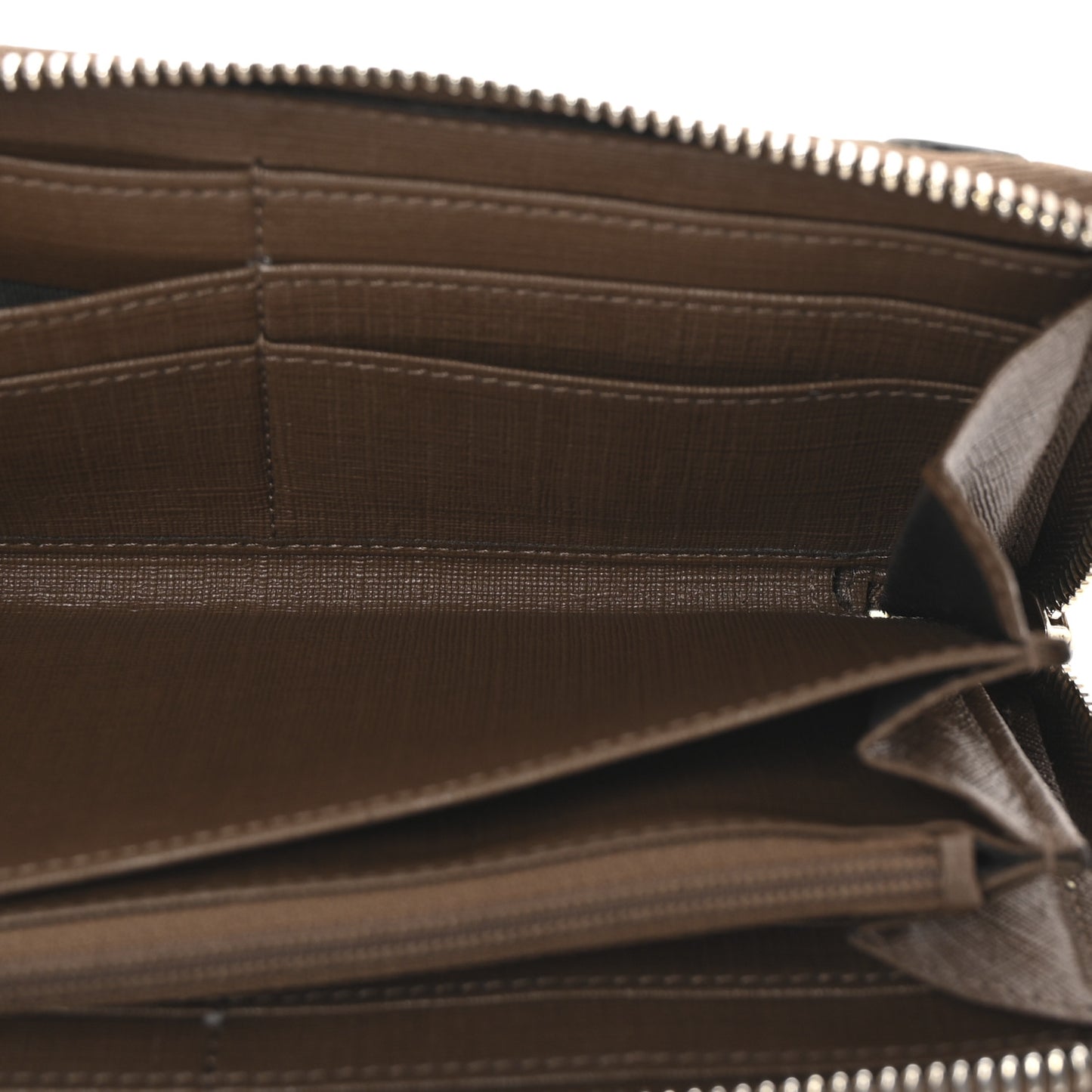 GG Supreme Monogram Calfskin Nice Zip Around Wallet New Mystic White Beige Brown