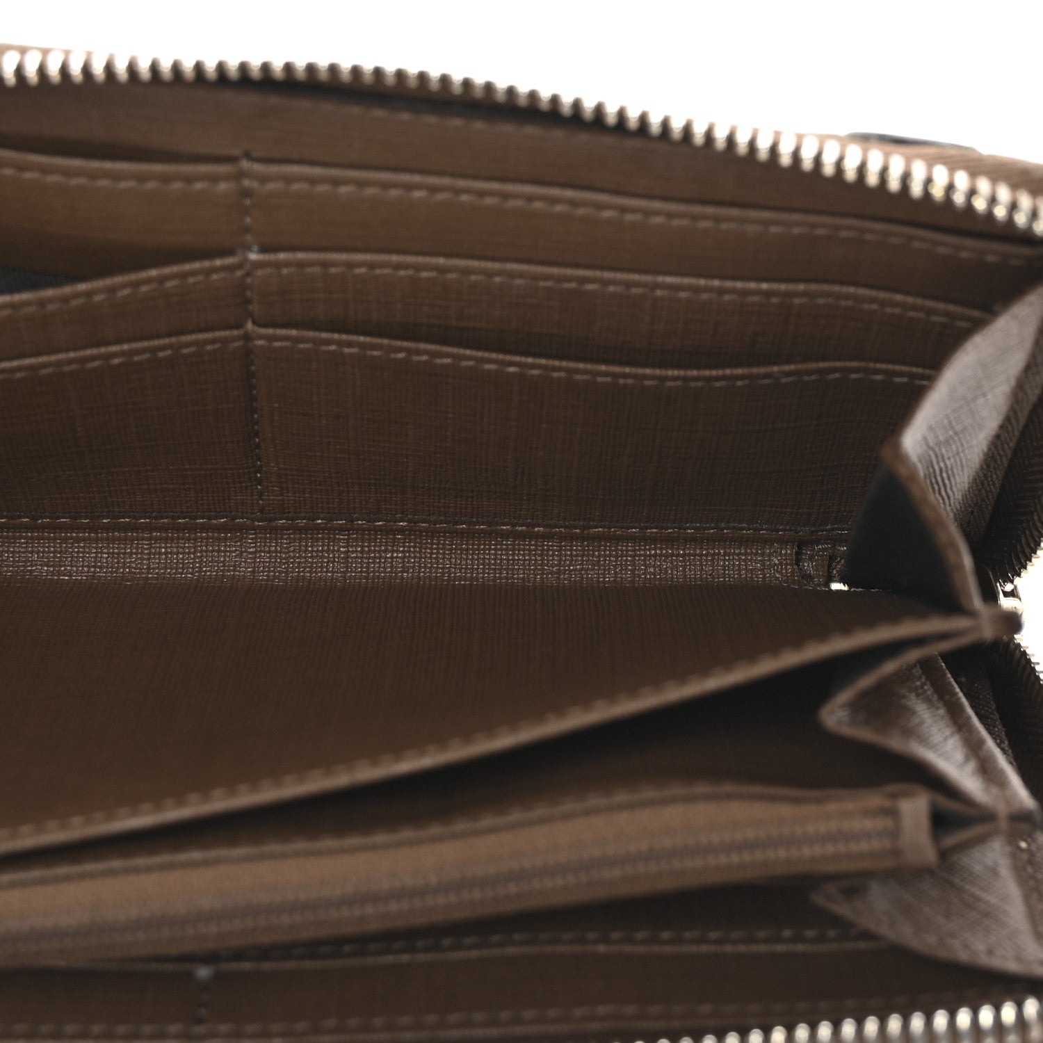 Gucci GG Supreme Monogram Calfskin Nice Zip Around Wallet New Mystic White Beige Brown 5 of 7