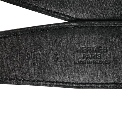 Hermes Swift Epsom 24mm Belt Strap 80 Black Etoupe 5 of 8