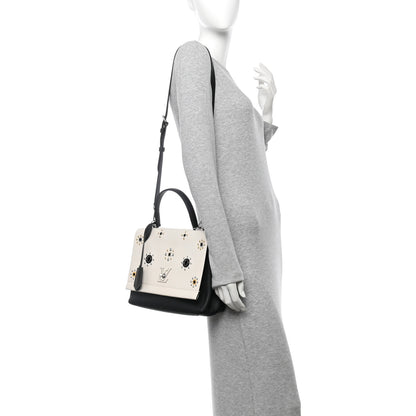 Louis Vuitton Calfskin Mechanical Flowers Lockme II Black White 2 of 10