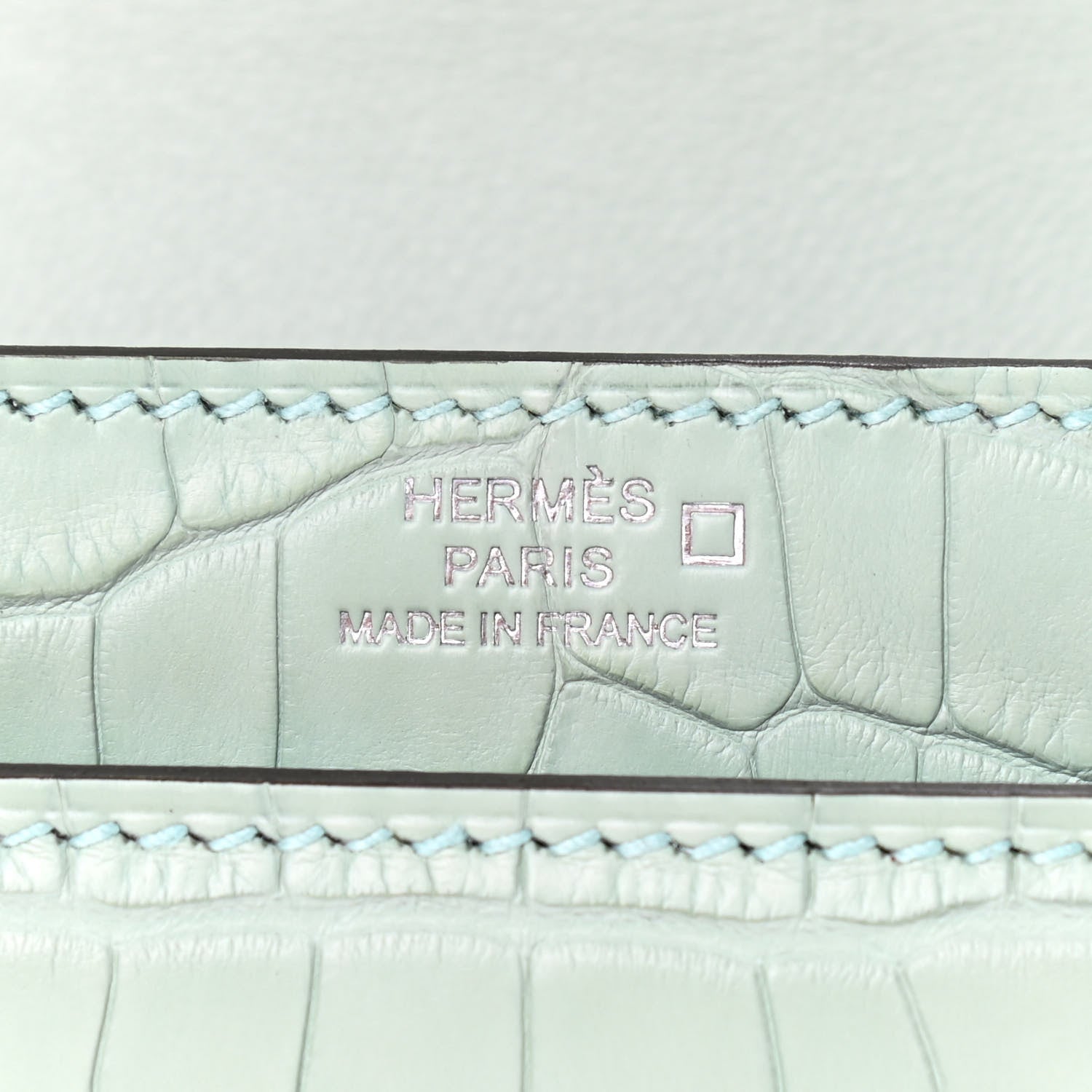 Hermes Matte Alligator Mini Verrou Chaine Bag Vert d’eau 6 of 9