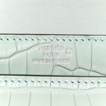 Hermes Matte Alligator Mini Verrou Chaine Bag Vert d’eau 6 of 9