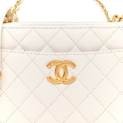 Chanel Caviar Quilted Small Pick Me Up Vanity Case White 8 of 11