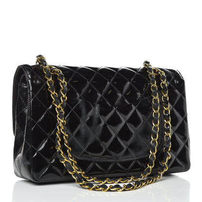 Chanel Patent Quilted Medium Double Flap Black 3 of 18
