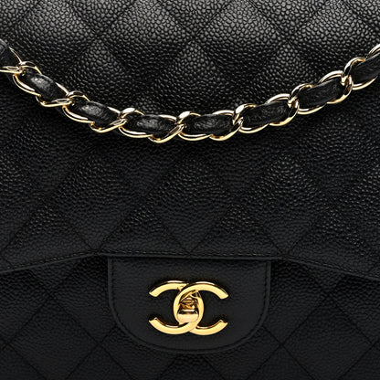 Chanel Caviar Quilted Jumbo Double Flap Black 8 of 10
