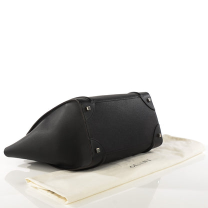 Celine Drummed Calfskin Mini Luggage Black 4 of 8