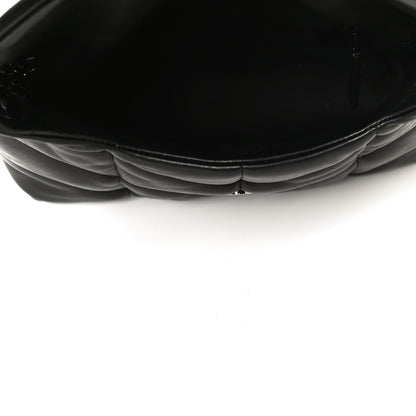 Saint Laurent Lambskin Quilted Small Loulou Puffer Monogram Chain Satchel Black 5 of 11