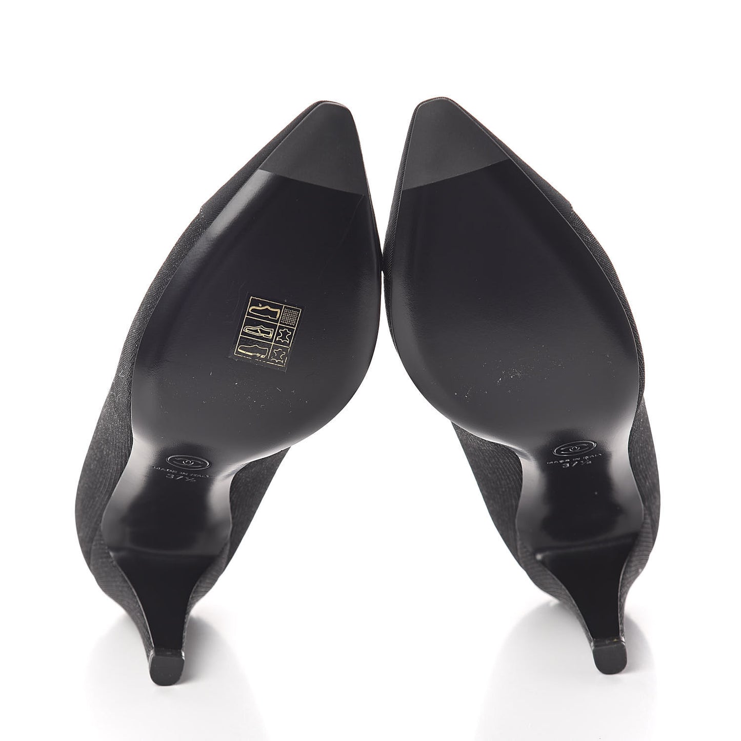 Fantasy Fabric Grosgrain Cap Toe Pumps 37.5 Black