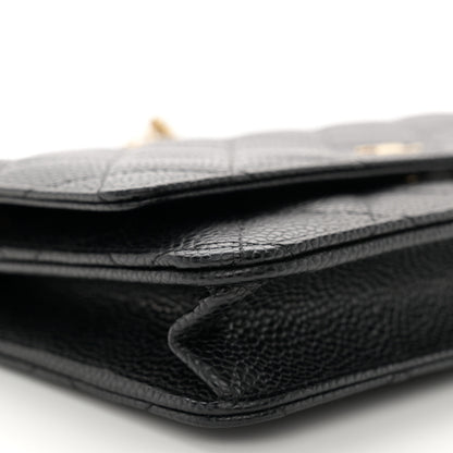 Chanel Caviar Quilted Wallet on Chain WOC Black 10 of 12