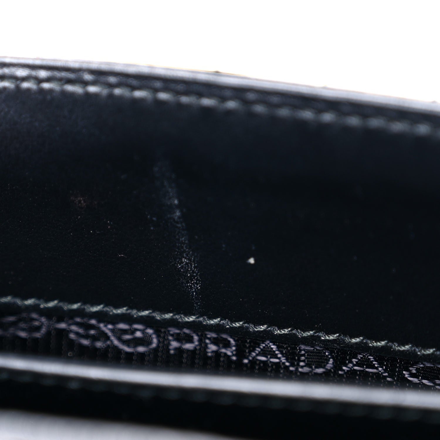Prada Soft Calfskin Impunture Diagramme Large Chain Flap Shoulder Bag Black 9 of 12