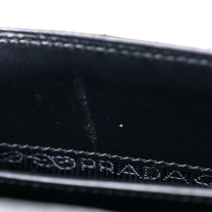 Prada Soft Calfskin Impunture Diagramme Large Chain Flap Shoulder Bag Black 9 of 12