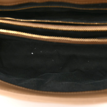 Saint Laurent Calfskin Y Quilted Monogram Medium Loulou Chain Satchel Dark Beige 5 of 12