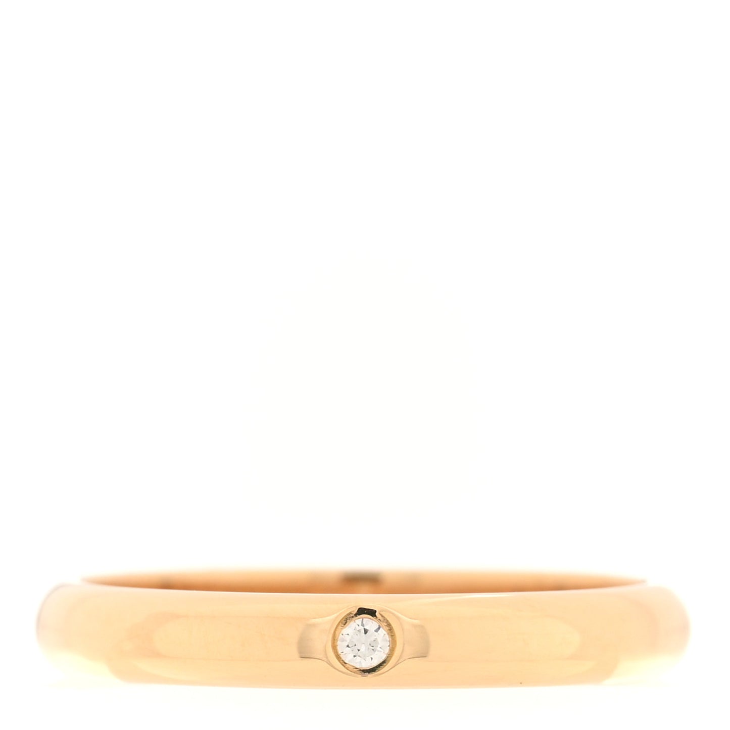 18K Yellow Gold Diamond 2.6mm 1895 Wedding Band Ring 48 4.5