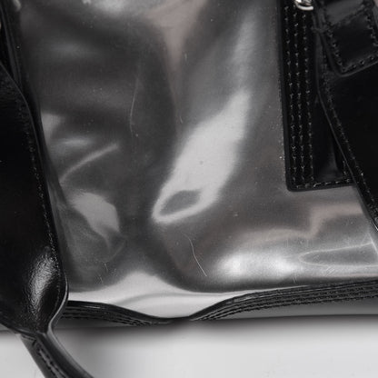 3.1 Phillip Lim 3.1 Smooth Calfskin Specchio Medium Pashli Satchel Black Silver 11 of 16