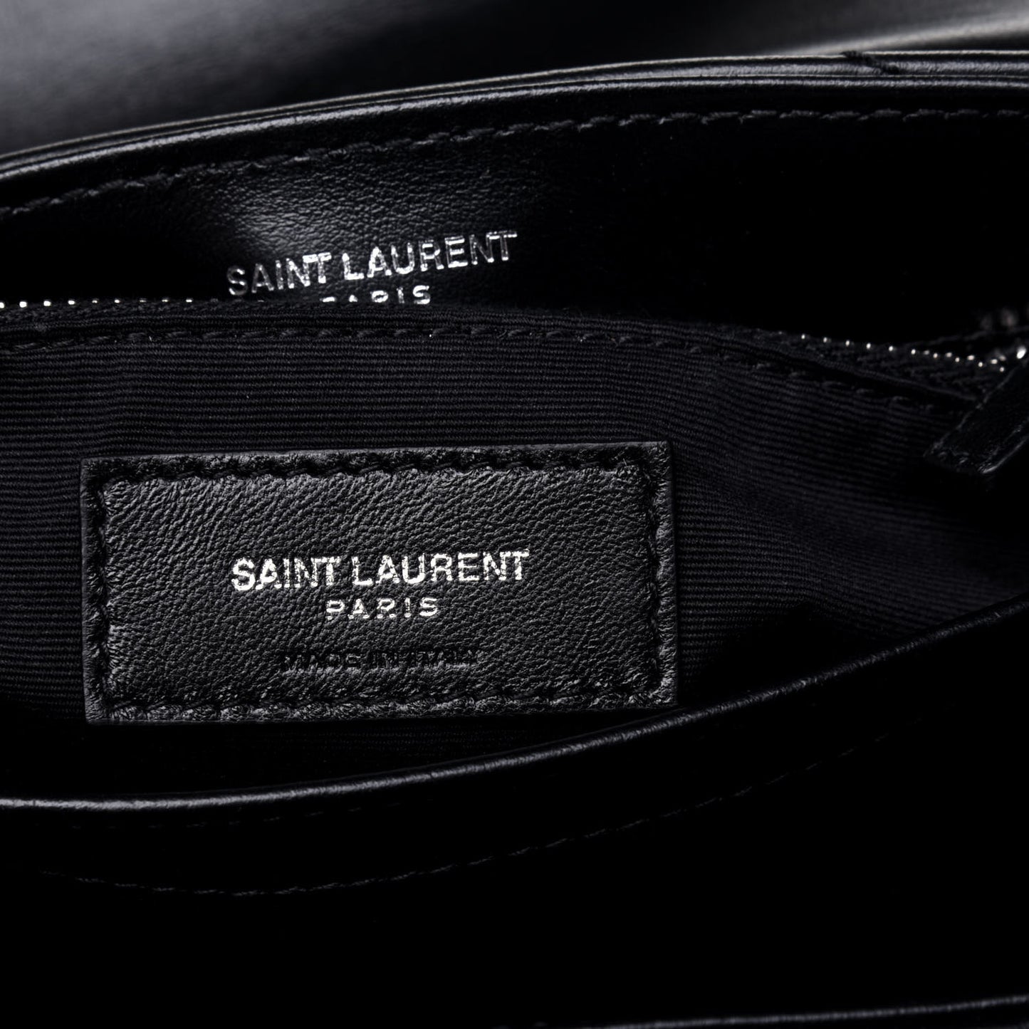 Calfskin Y Quilted Monogram Toy Loulou Crossbody Bag Black