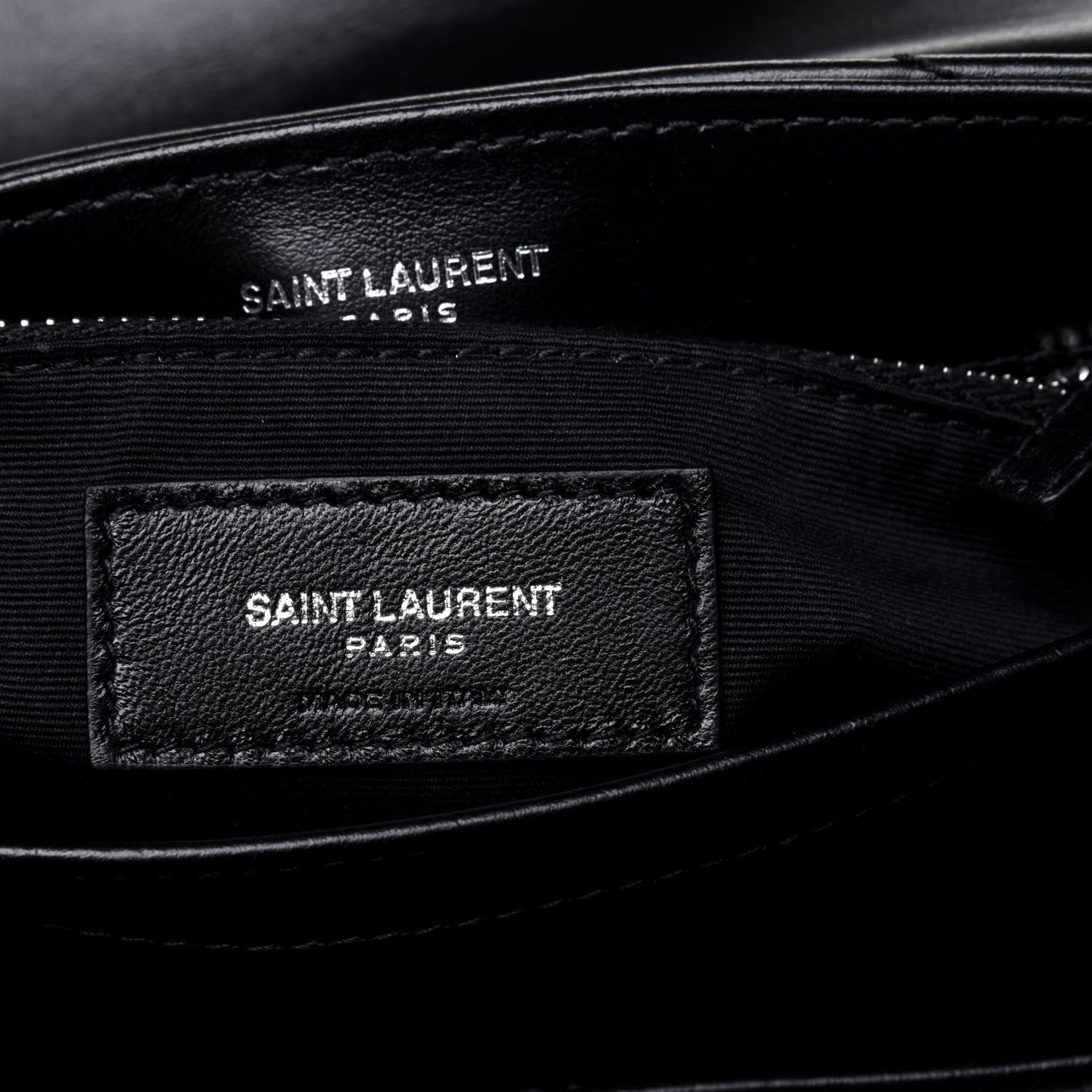 Saint Laurent Calfskin Y Quilted Monogram Toy Loulou Crossbody Bag Black 7 of 13