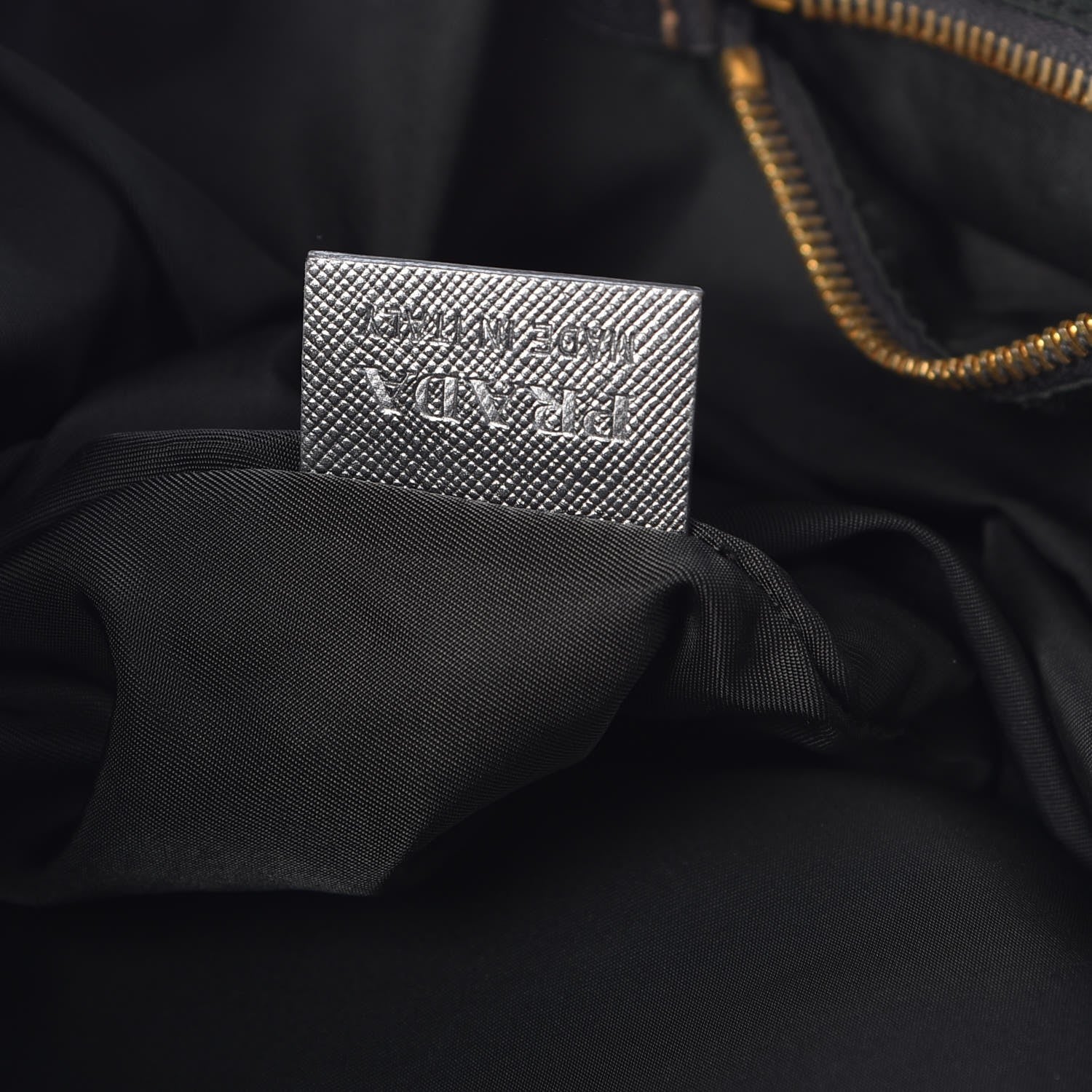 Prada Tessuto Nylon Saffiano Tote Green 7 of 15