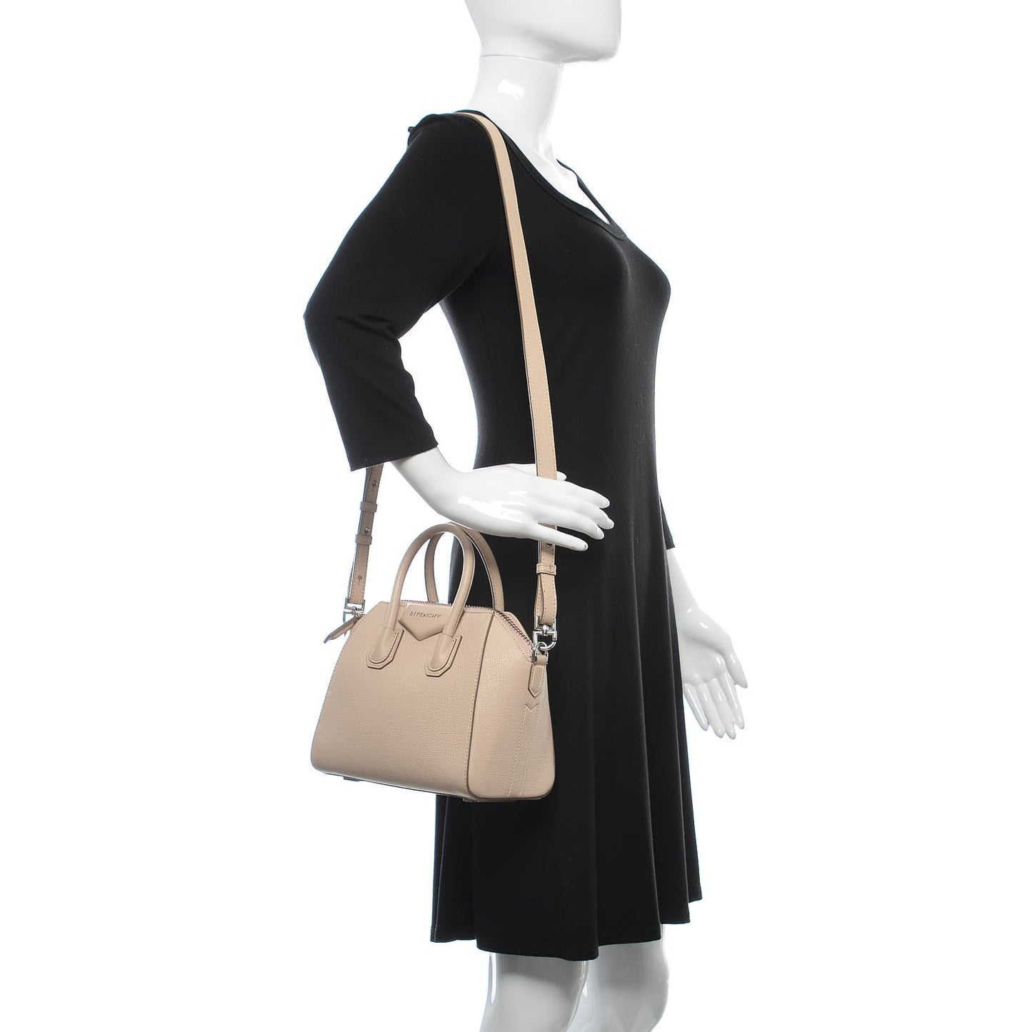 Sugar Goatskin Mini Antigona Nude Pink